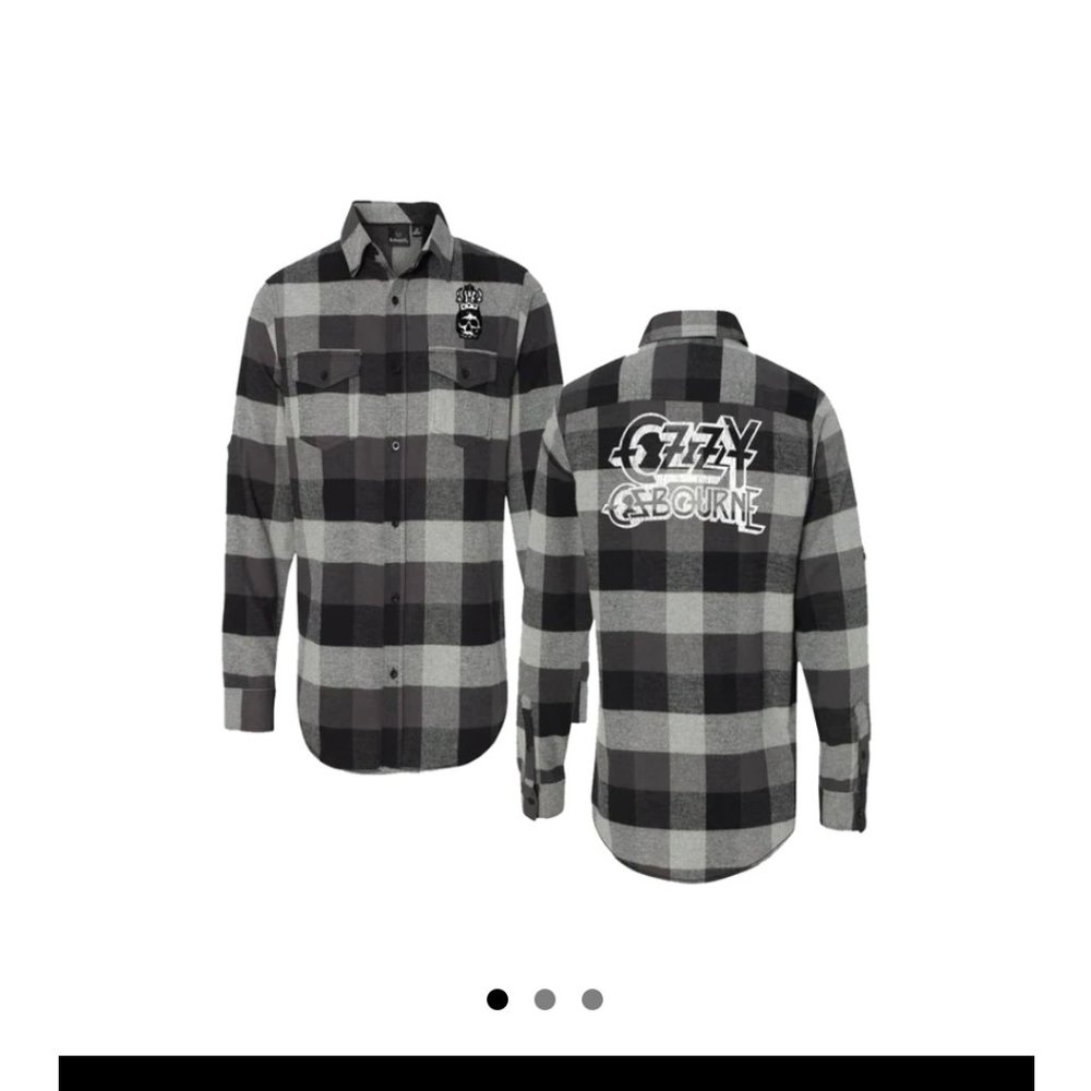 Ozzy Osborne Button Down Flannel Shirt Men's XL Official Merchandise NWOT